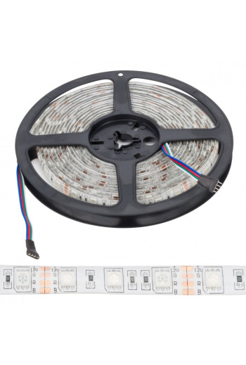 Tira de 300 LEDs 72W 4.200Lm SMD5050 12VDC IP65 RGB 5M x5M 30.000H [PL219012]