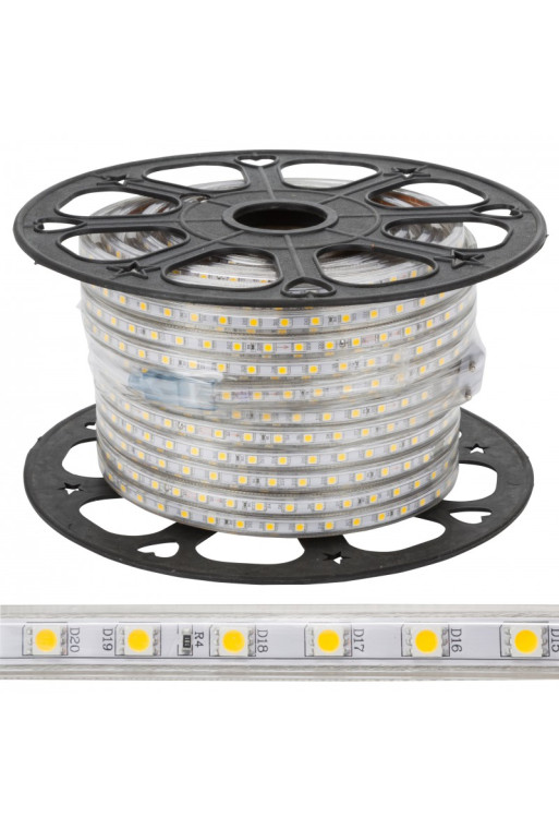 Tira de 60 LEDs/M 500W 42.000Lm SMD5050 220VAC IP65 x50M 30.000H [GR220/60/50M]