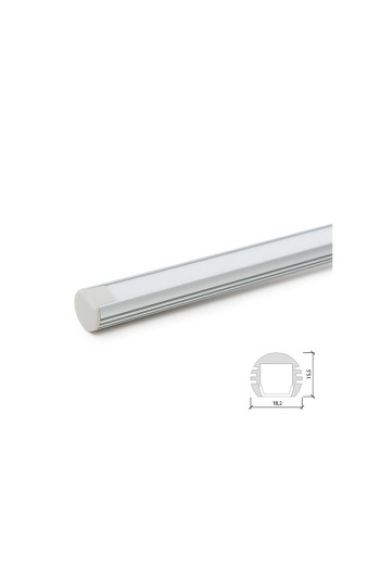 Perfíl Aluminio para Tira LED Suspendible - Difusor Opal SU-A1818 x 2M