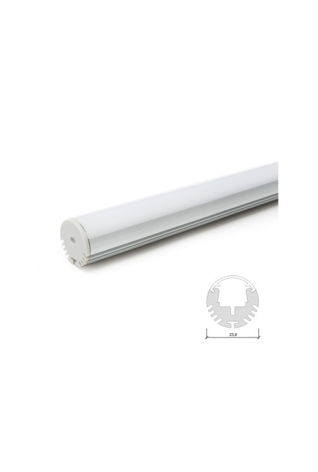 Perfíl Aluminio para Tira LED Barra/Armario - Difusor Opal x 2M