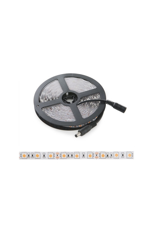 Tira de 300 LEDs 60W 2.100Lm SMD5050 12VDC IP25 Rosa x5M 30.000H [CA-5050-300-IP25-PI]