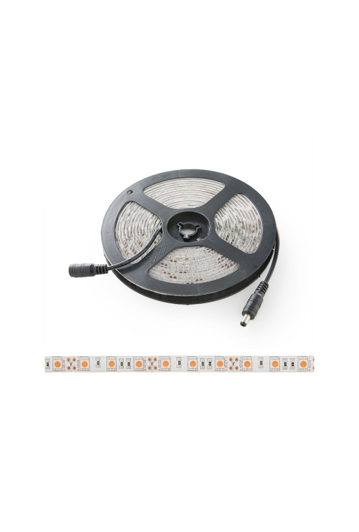 Tira de 300 LEDs 60W 2.100Lm SMD5050 12VDC IP65 Rosa x5M 30.000H [CA-5050-300-IP65-PI]