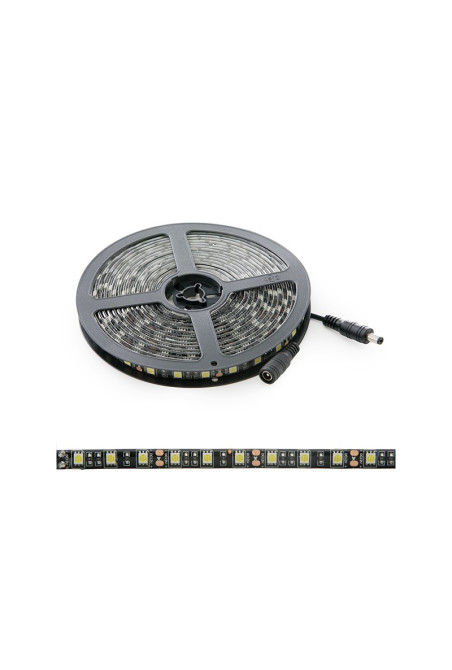 Tira de 300 LEDs 72W 4.200Lm 6000ºK SMD5050 12VDC IP65 Pcb Negro x5M 30.000H [CA-5050-300-IP65-B-CW]