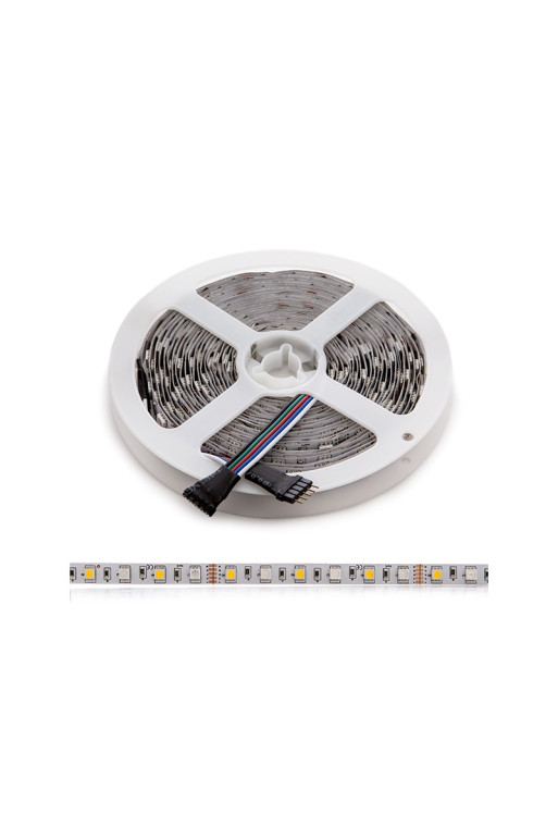 Tira de 360 LEDs 72W 4.200Lm 3000ºK SMD5050 RGB-Blanco Cálido x5M 30.000H [CA-RGBWW-5050-IP25]