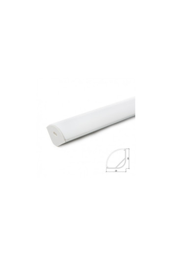 Perfíl Aluminio para Tira LED Difusor Opal  LLE-ALP016R-O x 2M