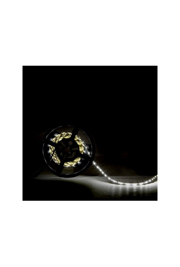 Tira de 60 LEDs 24W 1.200Lm 6000ºK SMD3528 12VDC IP25 5Mm Ancho x5M 30.000H [CA-60-3528-12V-5MM-IP25-CW]