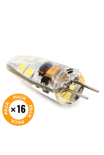 Pack 16 Bombillas LED G4 3W 270Lm 6000ºK 12V Ac/Dc 30.000H [CA-G4-3W-12-CW-PK16-AP]