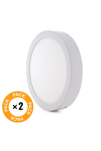 Pack 2 Plafónes LED 18W 1190Lm 6000ºK Superficie 30.000H [JL-JM18WR-CW-PK2-AP]