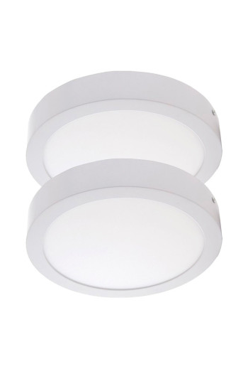 Pack 2 Plafónes LED 18W 1190Lm 6000ºK Superficie 30.000H [JL-JM18WR-CW-PK2-AP]