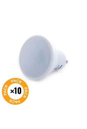 Pack 10 Bombillas LED GU10 7W 520Lm 6000ºK 10 30.000H [SKY-GU10-7W-CW-PK10-AP]