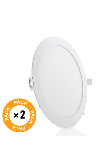 Pack 2 Placas LED 20W 1600Lm 6000ºK Circular 30.000H [GR-RDP15-20W-CW-PK2-AP]