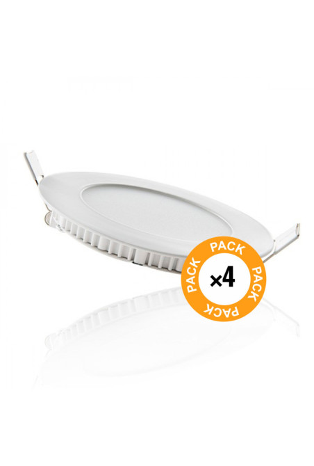 Pack 4 Placas LED 6W 400Lm 6000ºK 30.000H [JL-GP-LZ-1-PK4-AP]