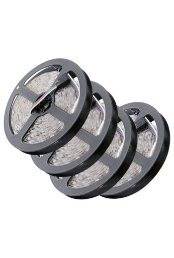 Pack 4 Tiras LED 72W 4200Lm 300 X SMD5050 12VDC IP33 x5M 30.000H [PL-219012-RGB-IP33-PK4-AP]