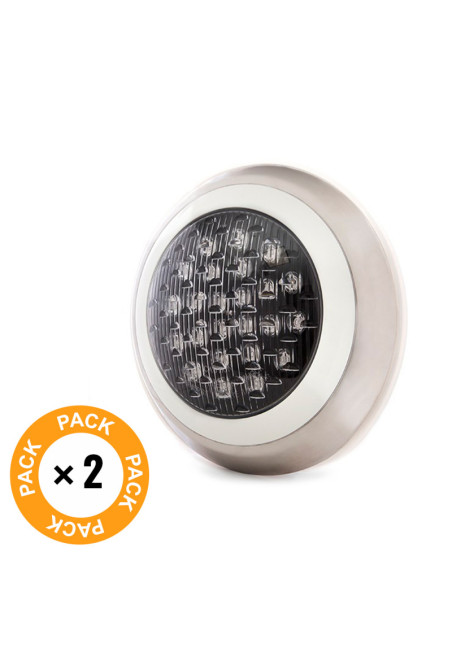 Pack 2 Focos Piscina LED 24W 4200ºK Superficie Ø300Mm Blanco Natural LED 30.000H [KD-FPS-63-24W-W-PK2-AP]