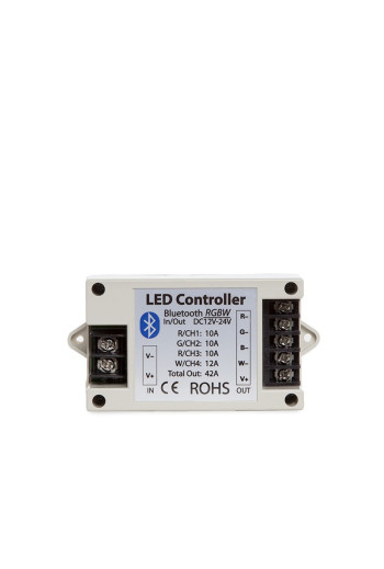 Controlador Tira LED RGBw Bluetooth Smartphone 12-24VDC 500-1000W