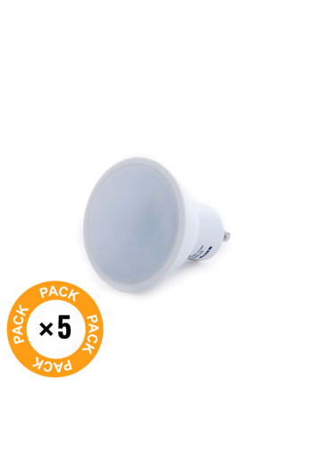 Pack 5 Bombillas LED GU10 6W 500Lm 4200ºK 30.000H [HO-GU10-SMD-6W-IC-W-PK5-AP]