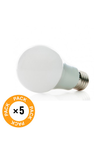 Pack 5 Bombillas LED E27 7W 630Lm 6000ºK 30.000H [HO-ED-B3-E27-7W-CW-PK5-AP]