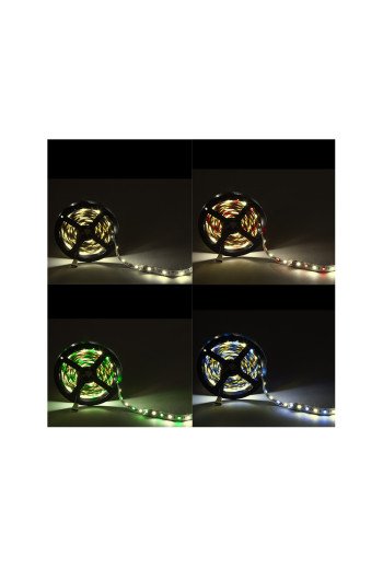 Tira de 300 LEDs 60W 3.402Lm 3000ºK SMD5050 24VDC IP20 RGB+Blanco Cálido x5M 30.000H [CA-5050-60-24-IP20-RGB-WW]