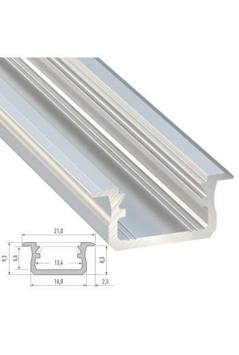 Perfíl Aluminio Tipo B 2,02M