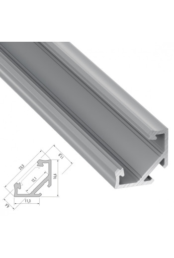 Perfíl Aluminio Tipo C 2,02M