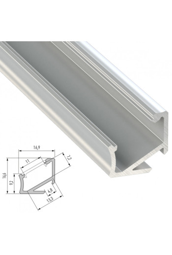 Perfíl Aluminio Tipo H 2,02M