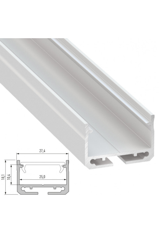 Perfíl Aluminio Tipo SILEDA 2,02M