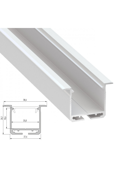 Perfíl Aluminio Tipo inDILEDA 2,02M