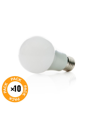 Pack 10 Lámparas LEDs Esférica Aluminio/PC E27 7W 630Lm 30.000H