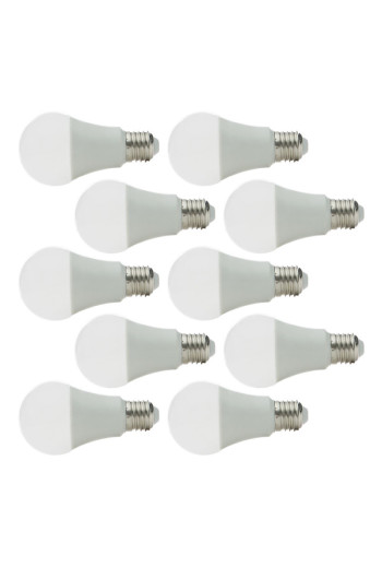 Pack 10 Lámparas LEDs Esférica Aluminio/PC E27 7W 630Lm 30.000H