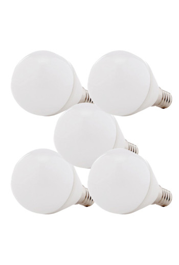 Pack 5 Bombillas LED E14 7W 520Lm 6000ºK 30.000H [HO-C37-E14-7W-RC-CW-PK5-AP]