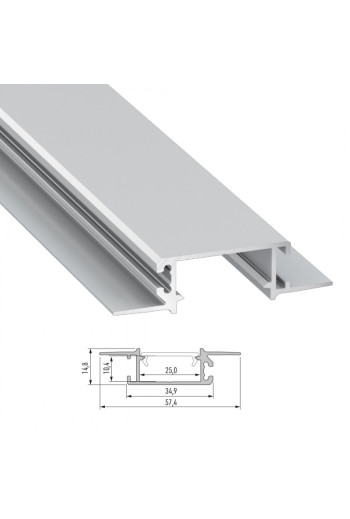 Perfíl Aluminio  ZATI 2,02M