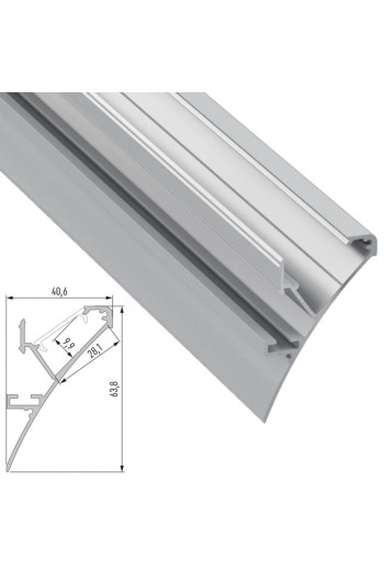 Perfíl Aluminio  LOGI 2,02M