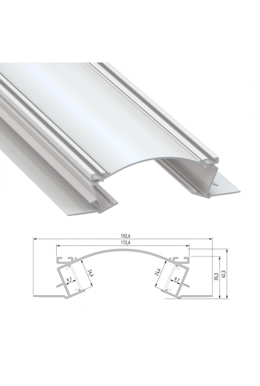 Perfíl Aluminio  VEDA 2,02M