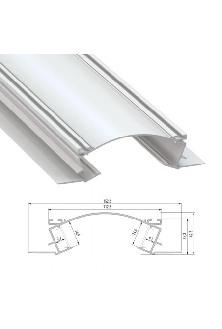 Perfíl Aluminio  VEDA 2,02M