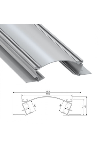 Perfíl Aluminio  VEDA 2,02M