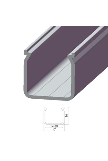 Perfíl Aluminio Tipo ECO P04 1,00M