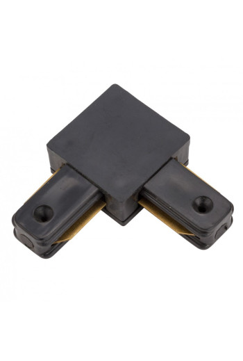 Conector 90º Carril Monofásico Negro