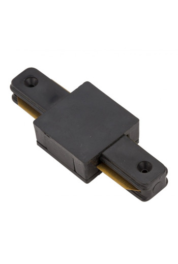 Conector Recto Carril Monofásico Negro