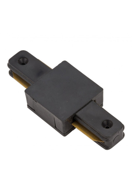 Conector Recto Carril Monofásico Negro