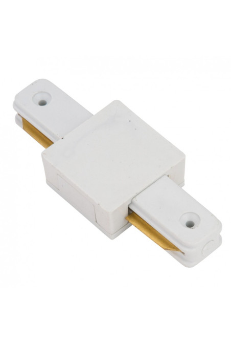 Conector Recto Carril Monofásico Blanco