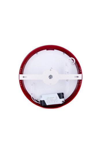 Plafón LED 18W 1357Lm  3000ºK Circular Rojo 30.000H [HO-JM18WR-R-WW]