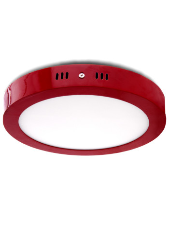 Plafón LED 18W 1357Lm  3000ºK Circular Rojo 30.000H [HO-JM18WR-R-WW]