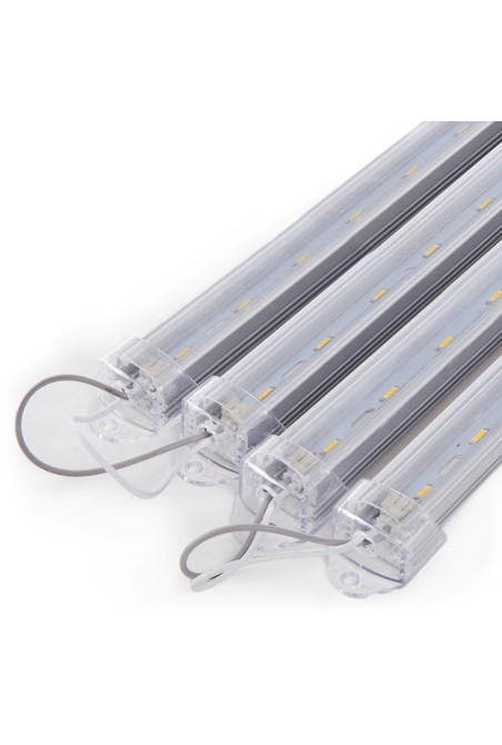 Luminaria 6W 388 3000ºK  Aluminio 1 x T8 60Cm 30.000H [KD-147-4X1_5W-ARM-WW]