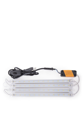 Luminaria 6W 388 3000ºK  Aluminio 1 x T8 60Cm 30.000H [KD-147-4X1_5W-ARM-WW]