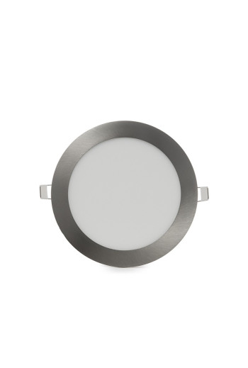 Placa LED 12W 860Lm 6000ºK Circular Niquel Satinado 50.000H [GL-CL-R12N-CW]