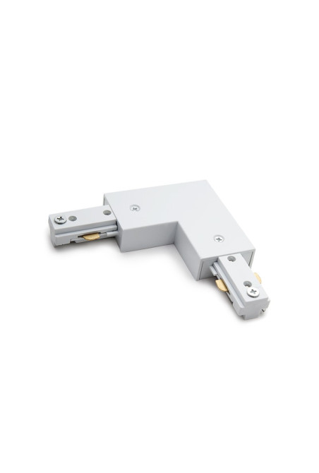 Conector 90º Carril Bifásico Blanco