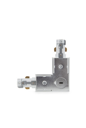 Conector 90º Carril Bifásico Blanco