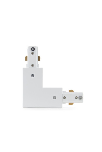 Conector 90º Carril Bifásico Blanco