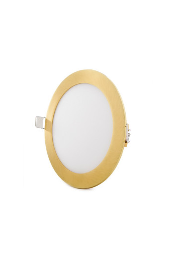 Placa LED 12W 805Lm  3000ºK Circular Dorado 50.000H [GL-CL-R12N-G-WW]