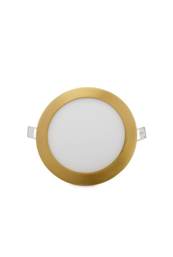 Placa LED 12W 805Lm  3000ºK Circular Dorado 50.000H [GL-CL-R12N-G-WW]